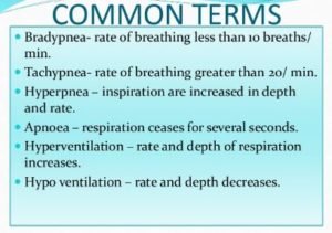 Breathing patterns terminology