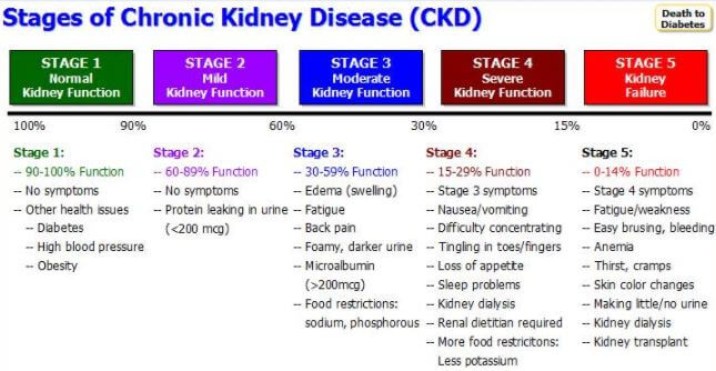 Stages 1 2 3 4 of CKD