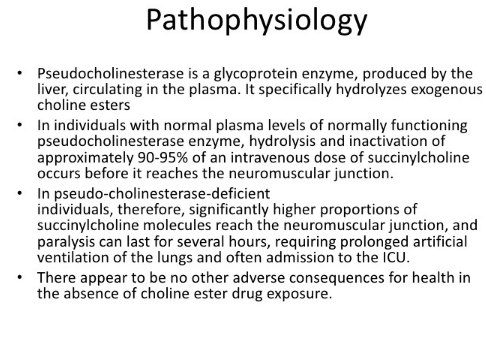 Pseudocholinesterase-Deficiency-Pathophysiology
